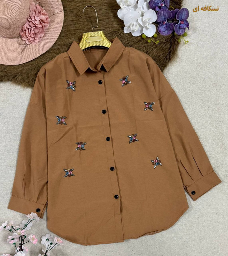 سفارش اینترنتی شومیز مانتویی دلارام کد 76514