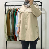 فروش آنلاین مانتو کتان بغل دکمه