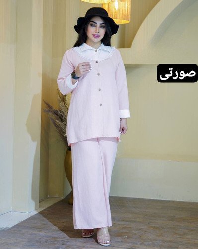 خرید ست تونیک شلوار یقه رومی