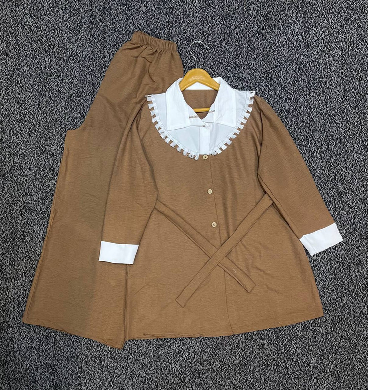 انواع ست تونیک شلوار یقه رومی