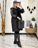 خرید و مشاهده قیمت کاپشن آستین چرم نیکا