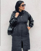 سفارش و خرید اینترنتی کاپشن آستین چرم نیکا