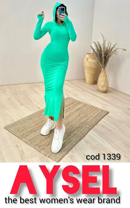 سفارش اینترنتی ماکسی آستین بلند کلاه دار