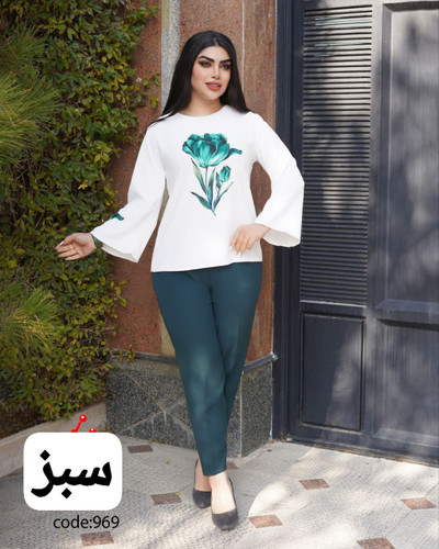 خرید اینترنتی و آنلاین بهترین مدل ست بلوز شلوار گل لاله کد 328