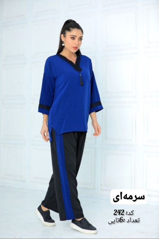 قیمت و خرید آنلاین ست تونیک شلوار یقه سنتی 2 کد 9604