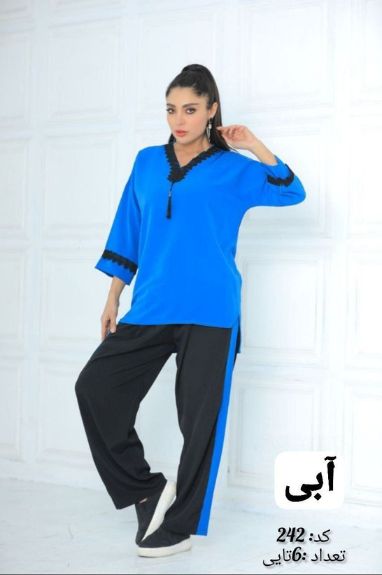 قیمت و سفارش ست تونیک شلوار یقه سنتی 2 کد 9604