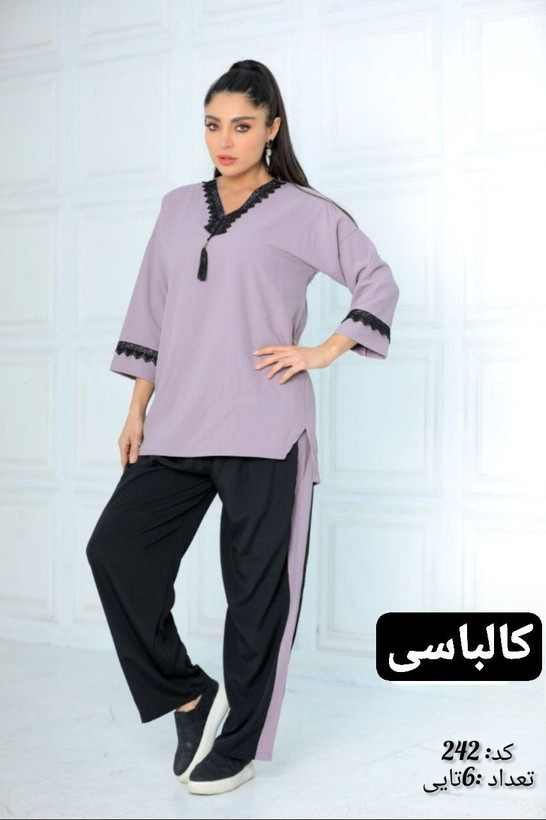 قیمت و خرید اینترنتی ست تونیک شلوار یقه سنتی 2 کد 9604