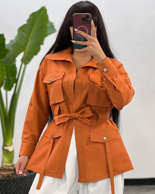 خرید اینترنتی مانتو کارگو رومینا کد 3362