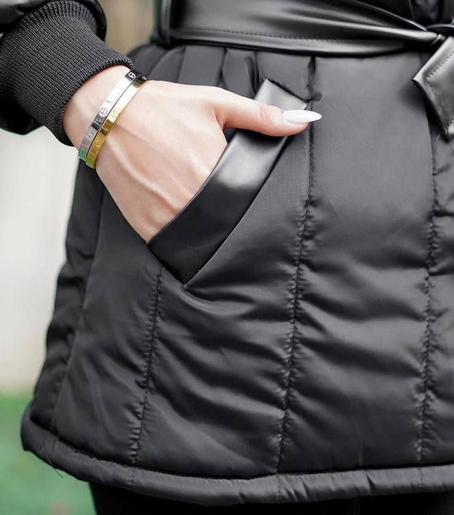 سفارش اینترنتی کاپشن آستین چرم اسرا کد 77321