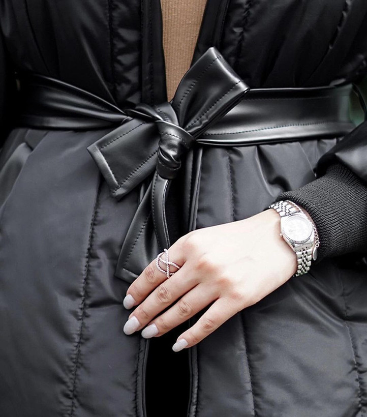 سفارش و مشاهده قیمت کاپشن آستین چرم اسرا کد 77321