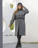 سفارش اینترنتی مانتو بافت ترمه کد 3778