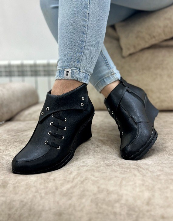 خرید اینترنتی و آنلاین نیم بوت یقه دار زنانه کد ۱۶۳۸