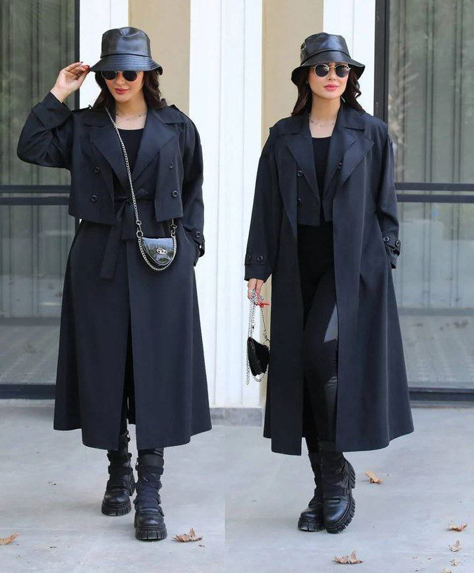 سفارش و مشاهده قیمت بارونی دو تیکه تاجی کد 2995