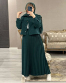 قیمت و خرید اینترنتی کت دامن پلیسه کد 100172