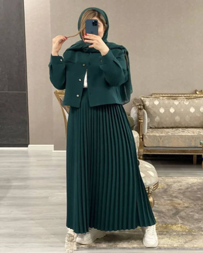 قیمت و خرید اینترنتی کت دامن پلیسه کد 100172