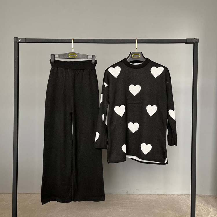 خرید و سفارش ست بافت زنانه طرح قلب کد 99934