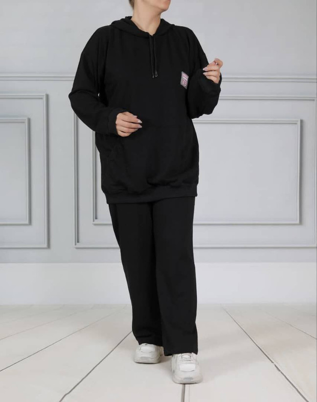 مشاهده قیمت و خرید اینترنتی ست هودی شلوار دورس پروانه کد 42848