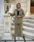 سفارش ست مانتو شلوار یقه شکاری کد 78289