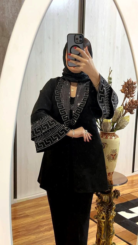 خرید اینترنتی و آنلاین کت مجلسی آستین کلوش یلدا کد 78328