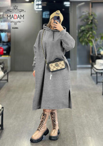 خرید و سفارش اینترنتی هودی لانگ کلاهدار کد 42871