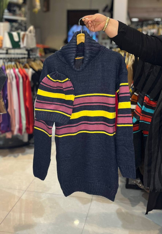 خرید اینترنتی و آنلاین تونیک بافت با کلاه تیارا کد 7366