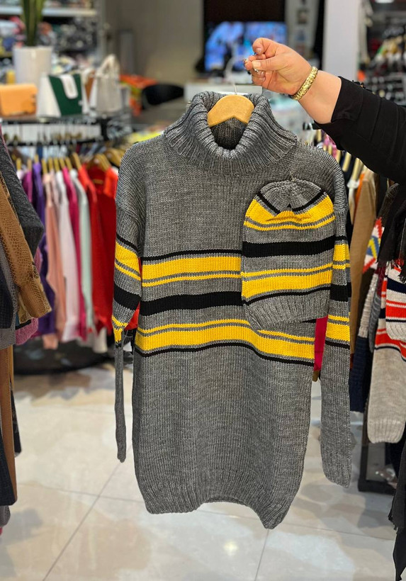 خرید و مشاهده قیمت تونیک بافت با کلاه تیارا کد 7366