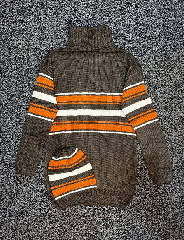 خرید و مقایسه قیمت تونیک بافت با کلاه تیارا کد 7366