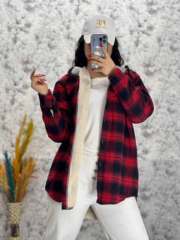 سفارش و خرید آنلاین کاپشن چهارخونه زنانه کد 1631