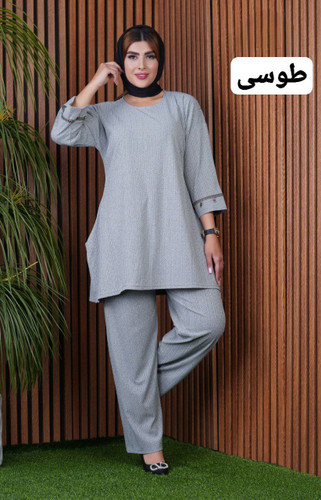 خرید اینترنتی و آنلاین تونیک شلوار آستین منگوله کد 1528