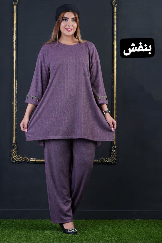 سفارش و خرید اینترنتی تونیک شلوار آستین منگوله کد 1528