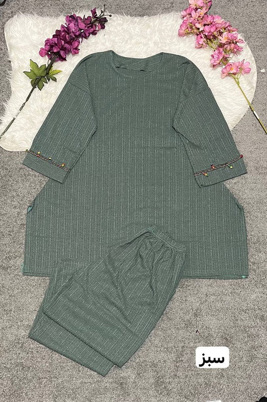 سفارش اینترنتی و آنلاین تونیک شلوار آستین منگوله کد 1528