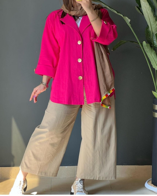 سفارش و مشاهده قیمت ست مانتو کتی و شلوار فروزان کد 44663