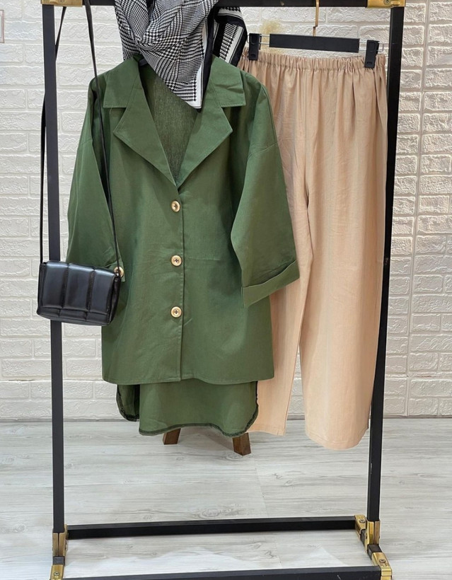 مشاهده قیمت و خرید ست مانتو کتی و شلوار فروزان کد 44663