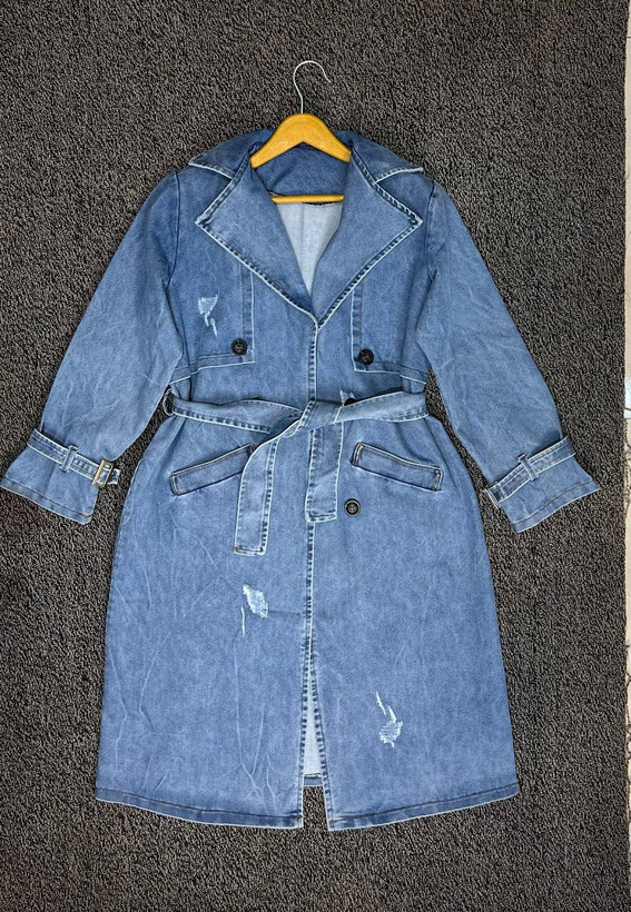 مشاهده قیمت و سفارش اینترنتی مانتو جین بلند مهدیس کد 8066