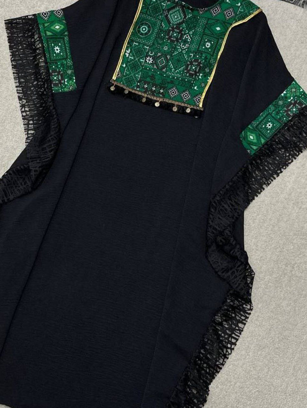 سفارش اینترنتی مانتو عبایی نازگل کد 9778