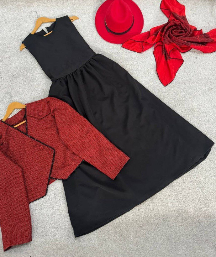 خرید اینترنتی و مشاهده قیمت کت سارافون اناردونه کد 80235