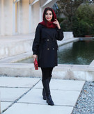 سفارش و مشاهده قیمت مانتو بارانی سایز بزرگ مدل یارا کد 93624