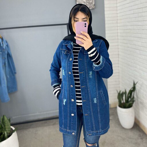 قیمت و خرید اینترنتی کت جین سایز بزرگ کد 1181