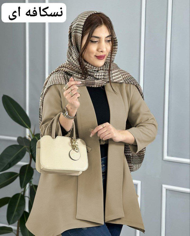 خرید اینترنتی و آنلاین مانتو کتی پایین هلال شهلا کد 68040