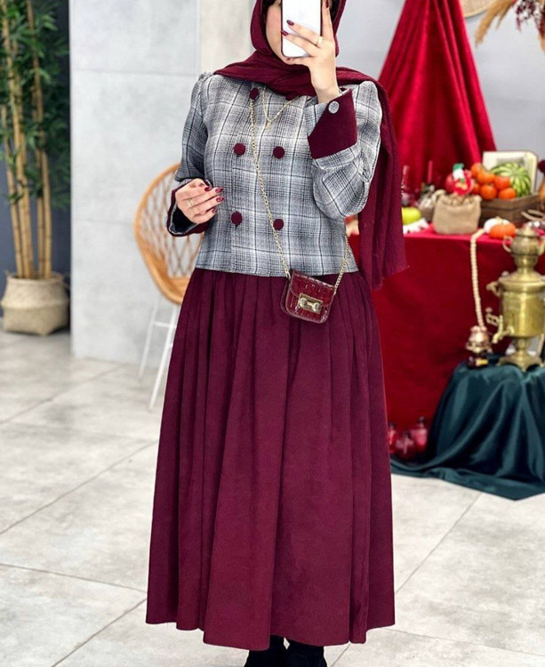 خرید و سفارش اینترنتی کت و سارافون نارون کد 80183
