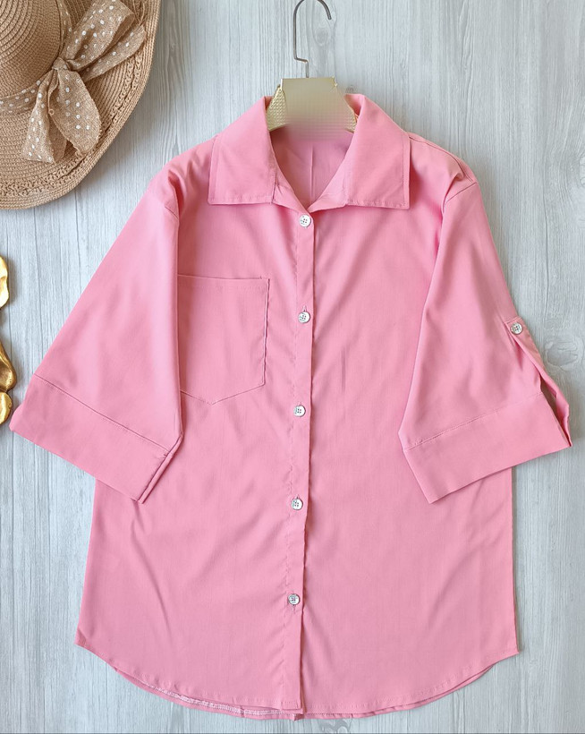 مشاهده قیمت و خرید اینترنتی شومیز آستین سه ربع مدل فرنوش کد 75718