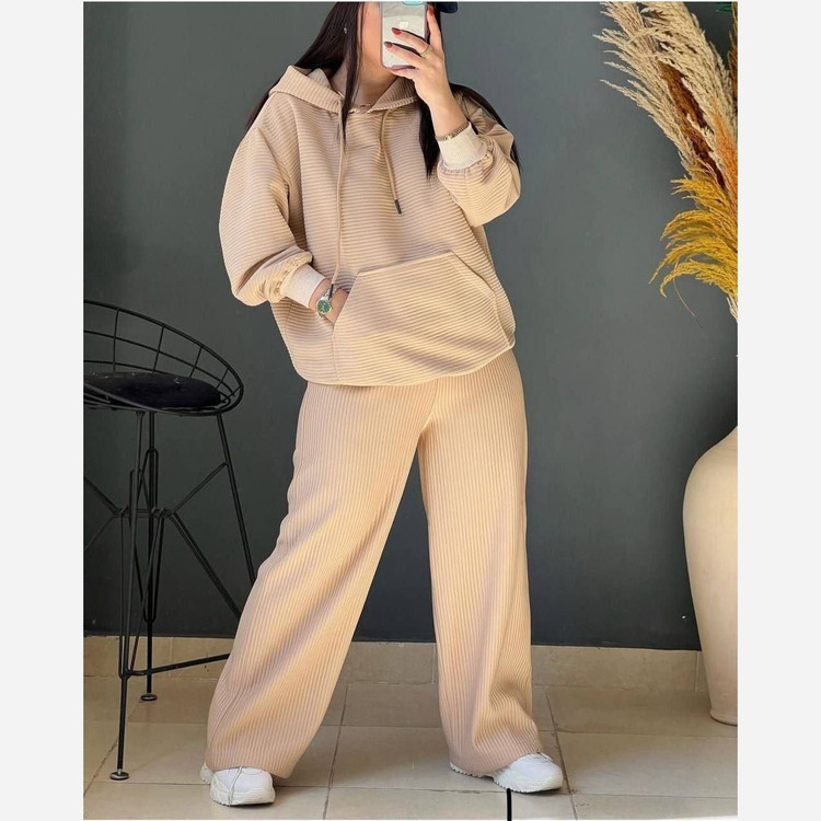 خرید اینترنتی و آنلاین هودی شلوار فیتیله ای کد 1385