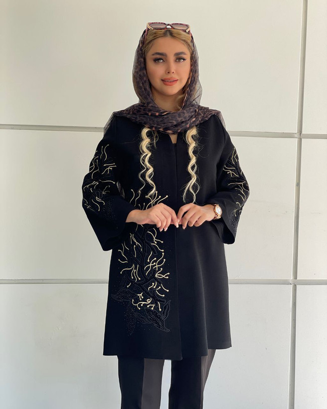 خرید اینترنتی و آنلاین مانتو ریشه طلایی کد 76280