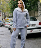 خرید اینترنتی و آنلاین ست هودی شلوار تو کرکی ماندانا کد 81262