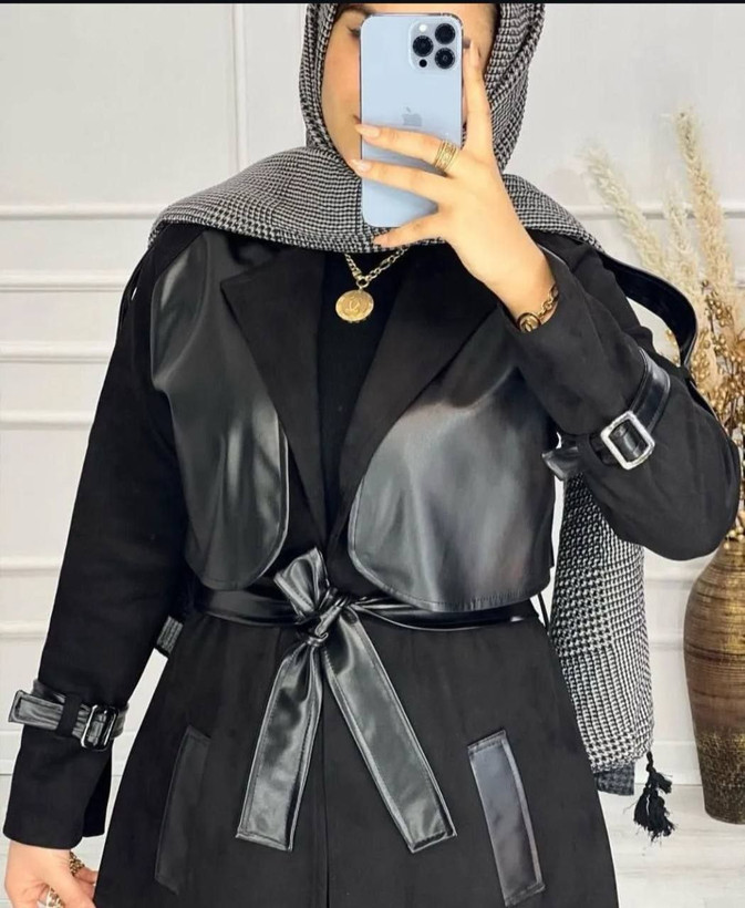 خرید و مشاهده قیمت پالتو سوییت چرم لاله کد 80930