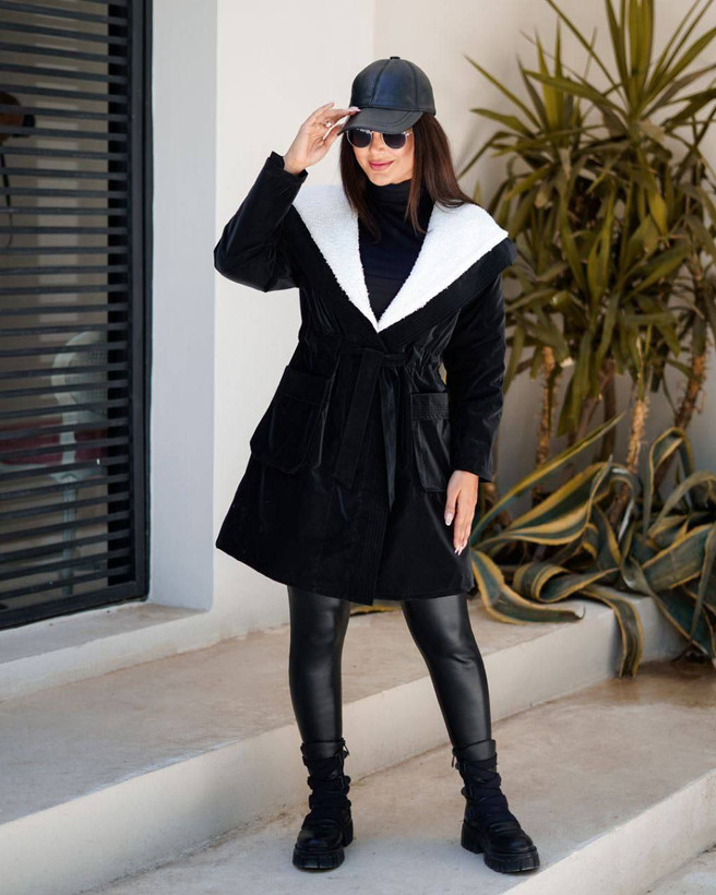 خرید و سفارش اینترنتی کاپشن سایز بزرگ مدل هانا کد 42167