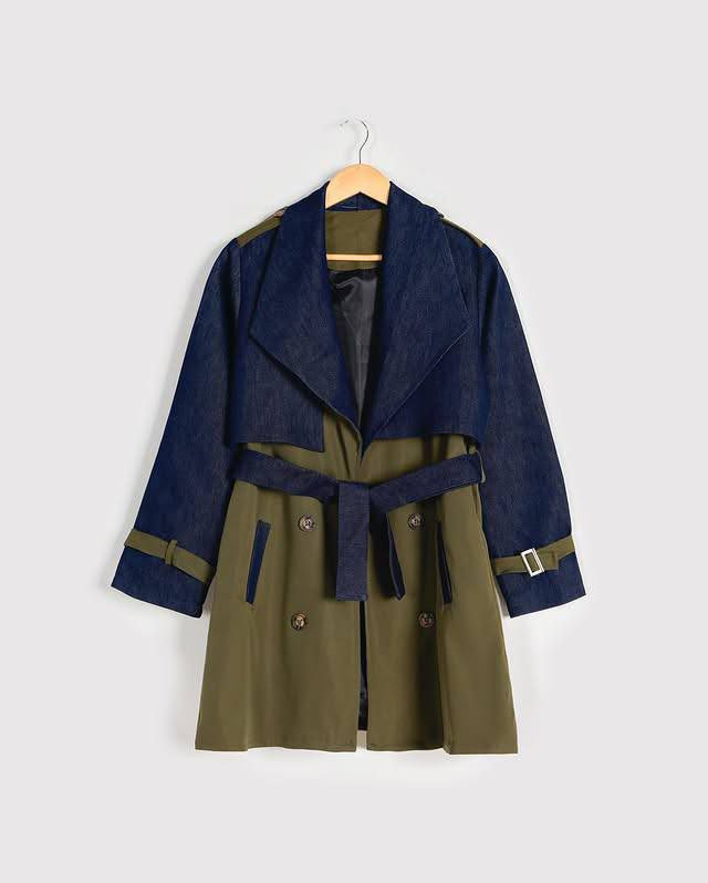 سفارش و مشاهده قیمت ترنچ کت ترکیبی کد 7061