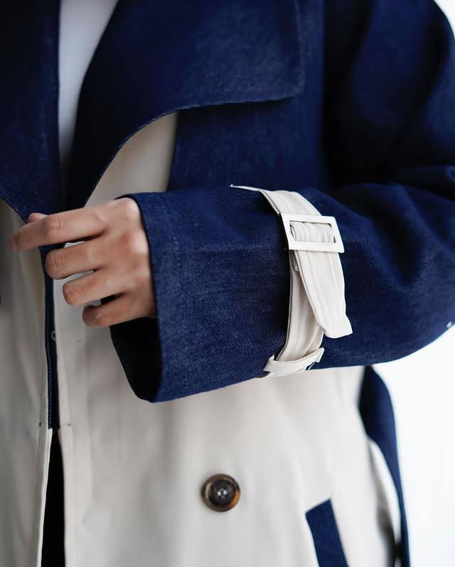 خرید و مشاهده قیمت ترنچ کت ترکیبی کد 7061