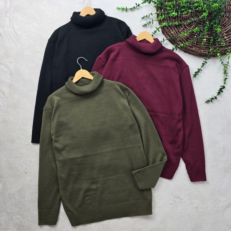 مشاهده قیمت و سفارش بافت یقه اسکی مردانه کد 80952