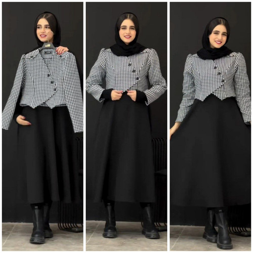 خرید اینترنتی و آنلاین ست کت و سارافون دامون کد 82000